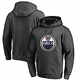 Edmonton Oilers Dark Gray All Stitched Pullover Hoodie,baseball caps,new era cap wholesale,wholesale hats